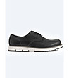 Мъжки обувки от естествена кожа в черно Colter-0 снимка