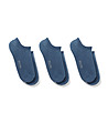 Комплект от 3 чифта унисекс къси чорапи в синьо-0 снимка
