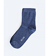 Дамски тъмносини чорапи-0 снимка