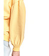 Жълта дамска блуза с памук-4 снимка