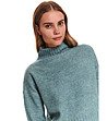 Дамски пуловер в син нюанс-3 снимка