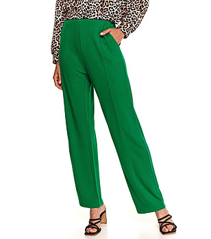 Зелен дамски панталон Vivian снимка