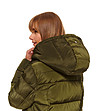 Зимно дамско яке в зелен нюанс-4 снимка
