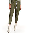 Зелен дамски памучен 7/8 панталон Tina-0 снимка