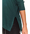 Дамска блуза в тъмнозелено-4 снимка