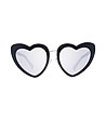 Черни дамски слънчеви очила сърца-2 снимка