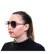 Сребристи дамски слънчеви очила авиатор-0 снимка
