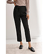 Дамски черен панталон Maltani с колан-3 снимка