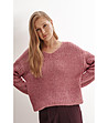 Дамски пуловер в розово Roti-0 снимка