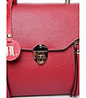 Дамска кожена чанта в червено Rika-2 снимка