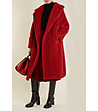 Червено дамско палто-2 снимка