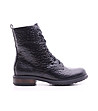 Черни дамски кожени боти с релеф Grace-1 снимка