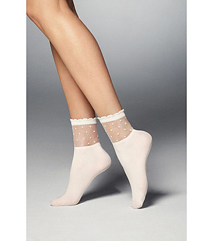 Бели дамски чорапи Bibbi 30 DEN снимка