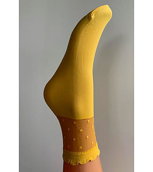 Жълти дамски чорапи Bibbi 30 DEN снимка