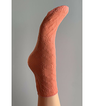 Дамски къси чорапи в цвят корал Fabienne 20 DEN снимка