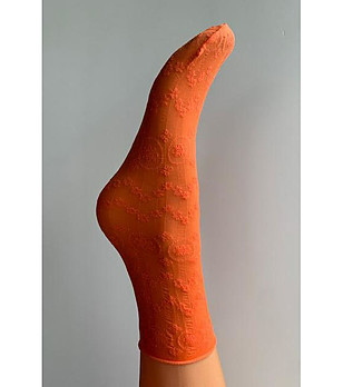Оранжеви дамски къси чорапи Fabienne 20 DEN снимка