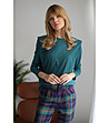 Дамска блуза в зелен нюанс с високо съдържание на памук Mia-0 снимка