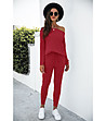 Червен дамски комплект от блуза и панталон Dita-0 снимка