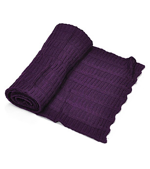 Лилав плетен дамски шал  снимка