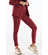 Дамски елегантен панталон Abbie в бордо-3 снимка