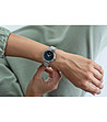 Сребрист дамски часовник с черен циферблат Elsie-1 снимка