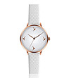 Дамски бял часовник в розовозлатист корпус Mirna-0 снимка