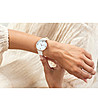 Дамски бял часовник в розовозлатист корпус Mirna-1 снимка