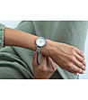 Сребрист дамски часовник с бял циферблат Elodie-1 снимка