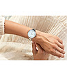 Сребрист дамски часовник с бял циферблат Thea-1 снимка
