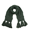 Зелен дамски плетен шал-0 снимка