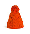 Зимна дамска шапка в оранжево -0 снимка