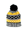 Unisex шапка в черно, бяло и жълто -0 снимка