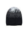 Дамска шапка с вълна в сиво и черно -0 снимка