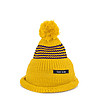 Детска плетена шапка в жълто-0 снимка