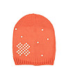 Зимна дамска шапка в оранжев нюанс -0 снимка