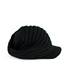 Черна зимна шапка с козирка-0 снимка