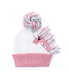 Детска зимна шапка в бяло и розово Еднорог-0 снимка