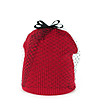 Червена шапка с черна мрежа-0 снимка
