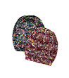 Комплект от шапка и шал в бордо с цветни нишки-1 снимка