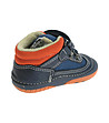 Бебешки обувки в тъмносиньо и оранжево-3 снимка
