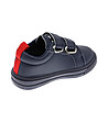 Тъмносини детски обувки с бели ленти-3 снимка