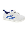 Бели детски обувки със сини ленти-0 снимка
