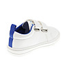 Бели детски обувки със сини ленти-3 снимка