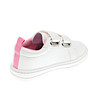 Бели детски обувки с розови ленти-3 снимка