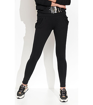 Черен дамски панталон Charita снимка