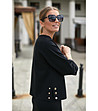 Комплект от блуза и пола в черно Nessa-4 снимка