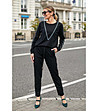Черен дамски комплект от блуза и панталон Amelia-0 снимка