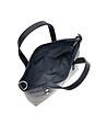 Дамска чанта от естествена кожа в черно Lilian -3 снимка