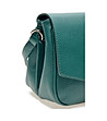 Зелена дамска кожена чанта с фин релеф Chloe-2 снимка