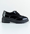 Черни дамски лачени обувки оксфорд Simone-0 снимка